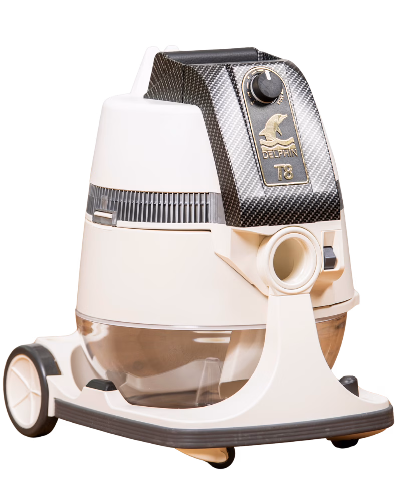 Technik, auf die man sich verlassen kann DELPHIN Wasserstaubsauger mit patentiertem Wasserfiltersystem